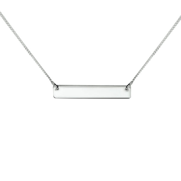 graveercollier plaat 5,0 mm 41 + 5 cm zilver gerhodineerd