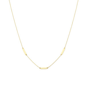 graveercollier plaatjes 16 mm 41 + 4 cm 14K geelgoud