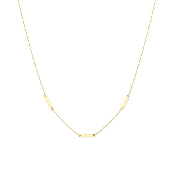 graveercollier plaatjes 16 mm 41 + 4 cm 14K geelgoud