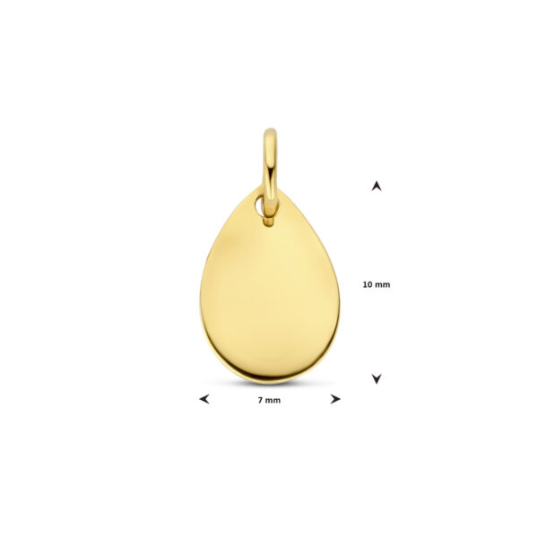 graveerhanger 10 mm 14K geelgoud - Afbeelding 4