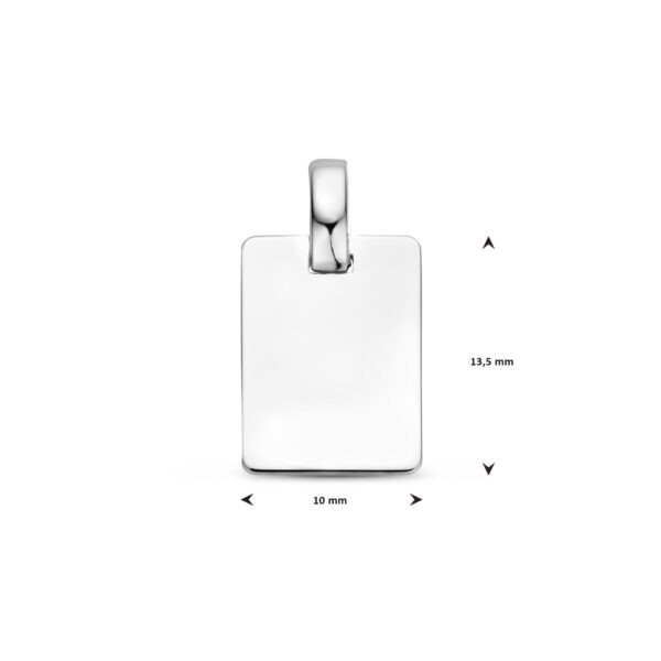 graveerhanger 13,5 mm zilver gerhodineerd - Afbeelding 4