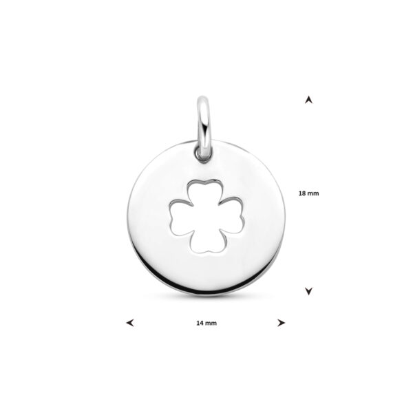 graveerhanger 14 mm zilver gerhodineerd - Afbeelding 4