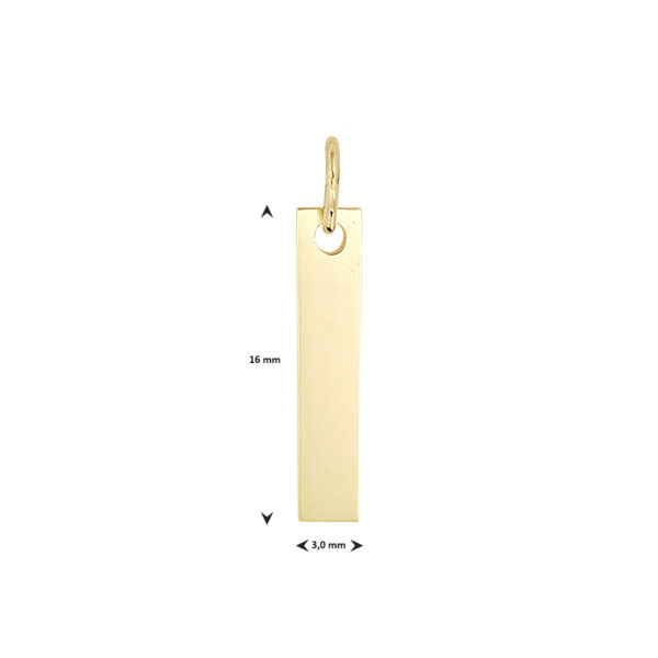 graveerhanger 14K geelgoud - Afbeelding 3