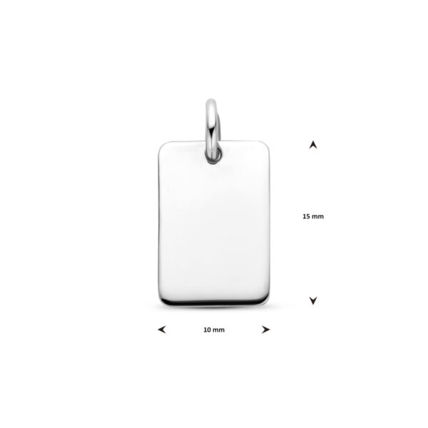 graveerhanger 15 mm zilver gerhodineerd - Afbeelding 4