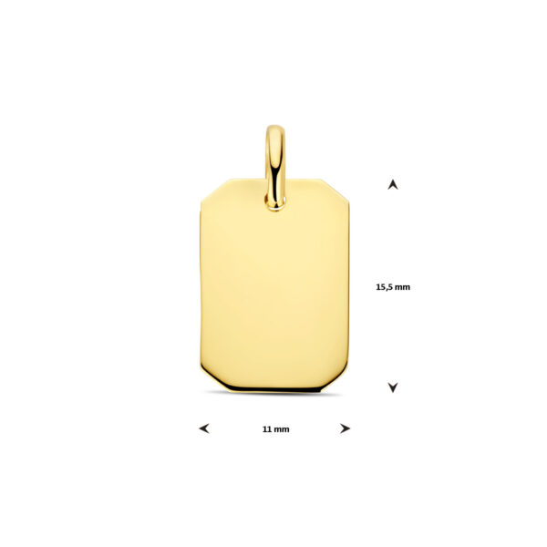 graveerhanger 20 mm 14K geelgoud - Afbeelding 4