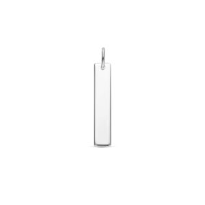 graveerhanger 30 mm zilver wit
