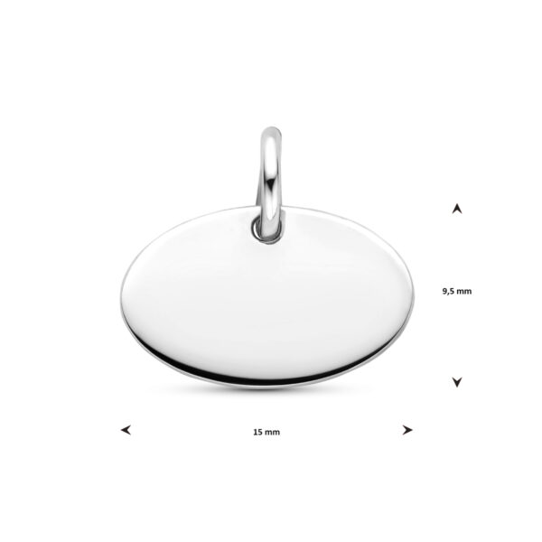 graveerhanger 9,5 mm zilver gerhodineerd - Afbeelding 4