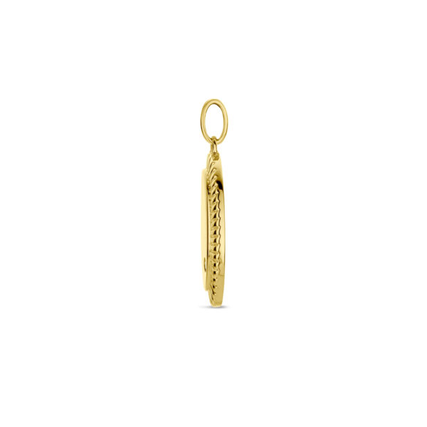 graveerhanger diamant 0.01ct h p 14K geelgoud - Afbeelding 3