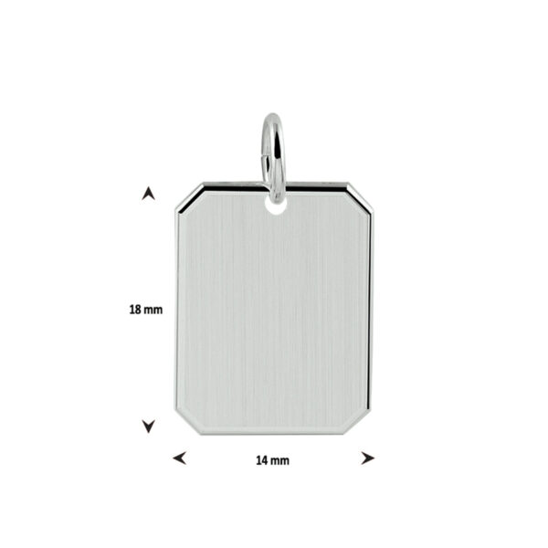 graveerhanger gediamanteerd zilver wit - Afbeelding 3