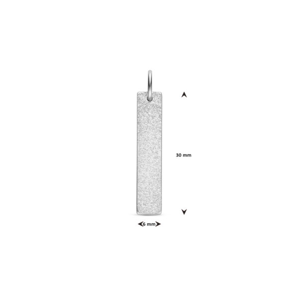 graveerhanger glitter gediamanteerd 30 mm zilver gerhodineerd - Afbeelding 4