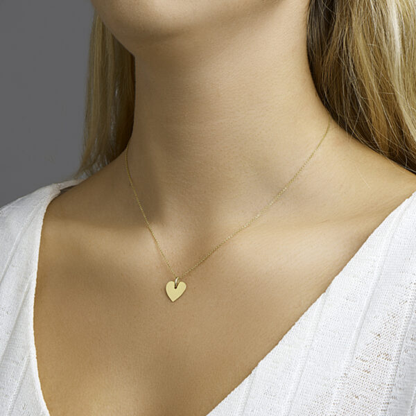 graveerhanger hart 14K geelgoud - Afbeelding 2