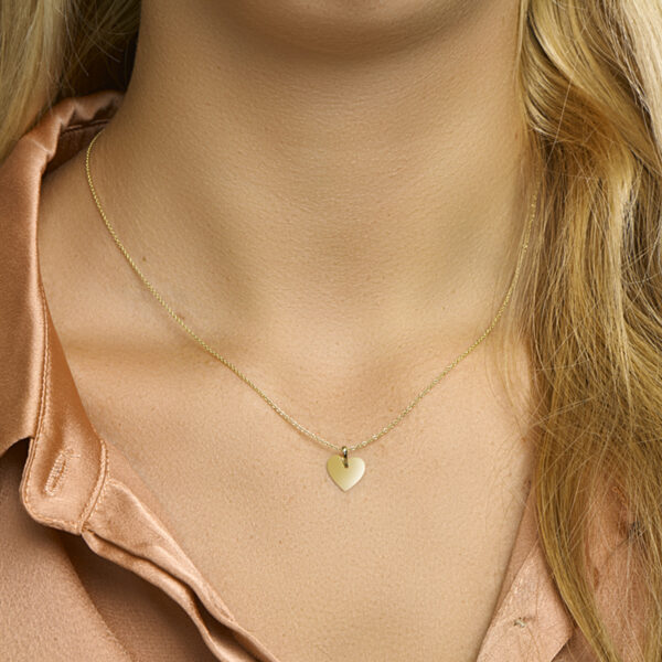 graveerhanger hart 14K geelgoud - Afbeelding 2