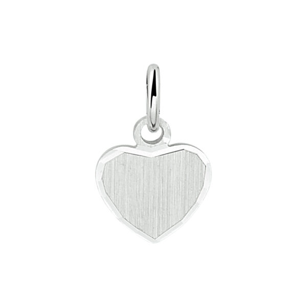 graveerhanger hart gediamanteerd zilver gerhodineerd