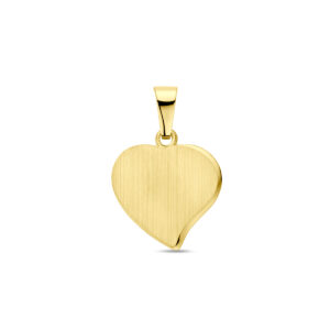 graveerhanger hartje 19 mm 14K geelgoud