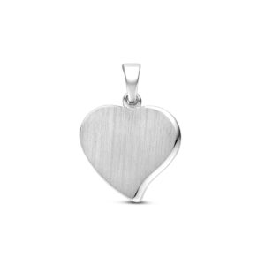 graveerhanger hartje 21 mm zilver gerhodineerd