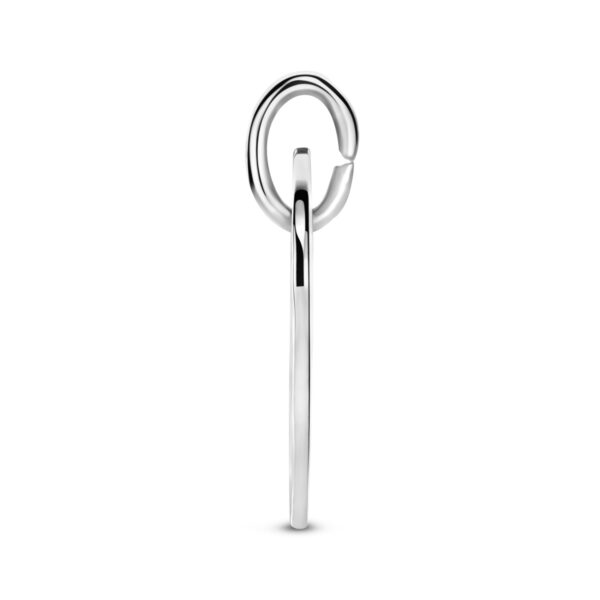 graveerhanger hartje gehamerd 13 mm zilver gerhodineerd - Afbeelding 3