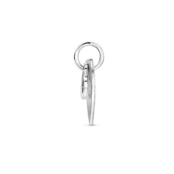 graveerhanger hartje poli/mat 13 mm zilver gerhodineerd - Afbeelding 3
