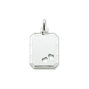 graveerhanger hartjes gediamanteerd zilver gerhodineerd