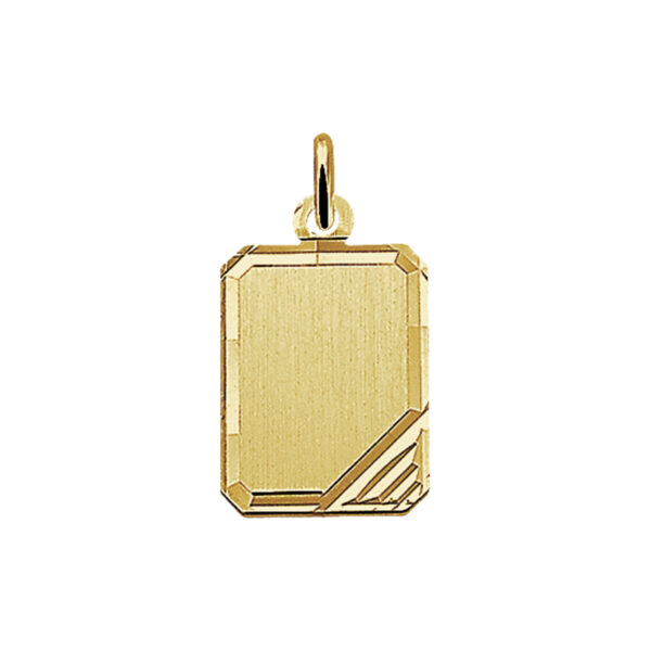 graveerhanger mat gediamanteerd 14K geelgoud