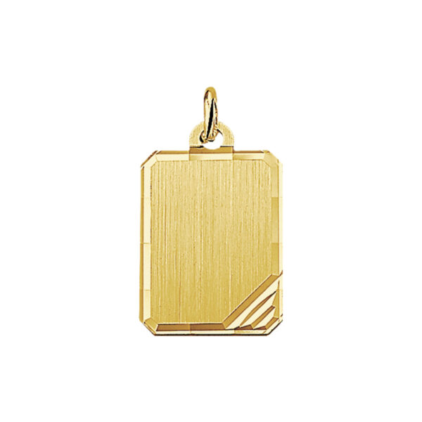 graveerhanger mat gediamanteerd 14K geelgoud