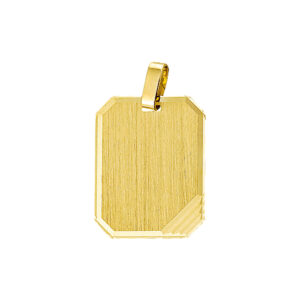 graveerhanger mat gediamanteerd 14K geelgoud