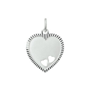 graveerhartje gediamanteerd zilver wit