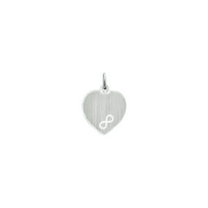 graveerhartje infinity poli/mat gediamanteerd zilver gerhodineerd