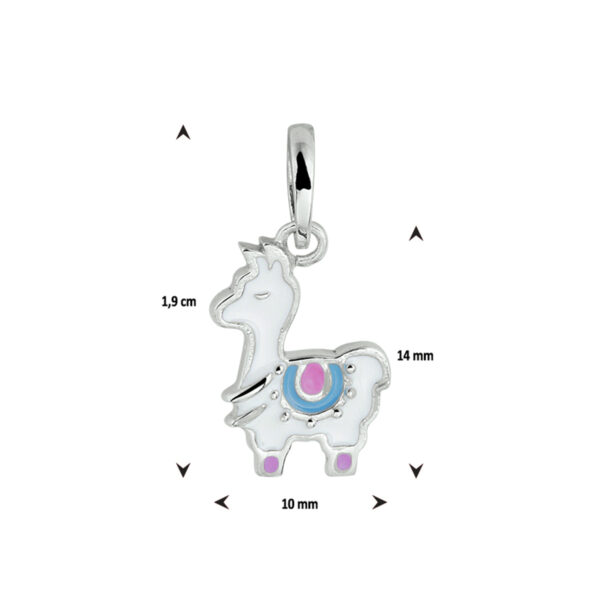 hanger alpaca zilver gerhodineerd - Afbeelding 3