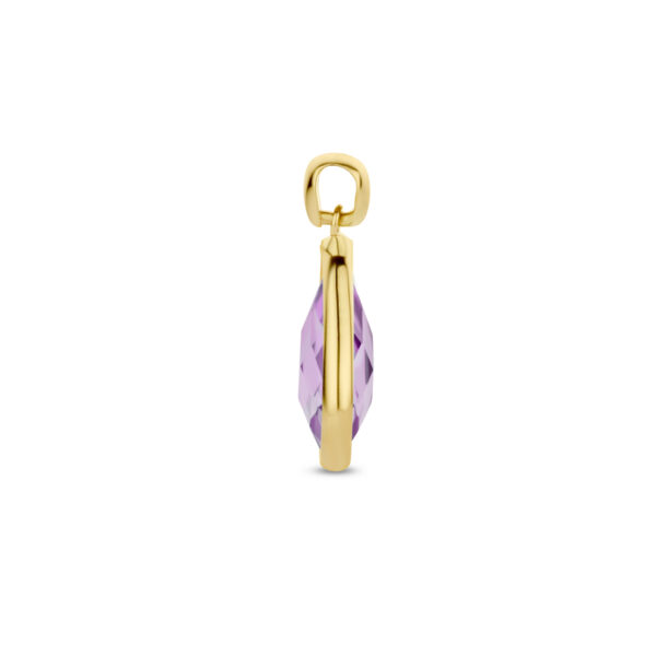 hanger amethist 14K geelgoud - Afbeelding 3