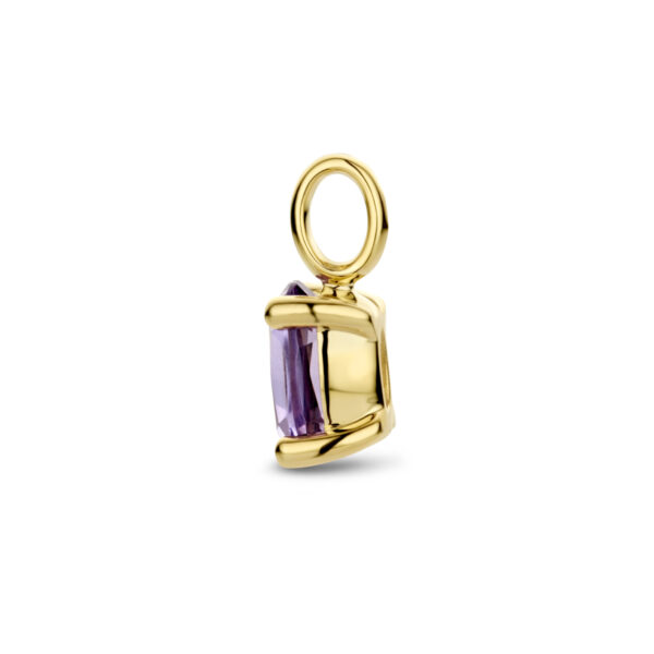 hanger amethist 14K geelgoud - Afbeelding 3