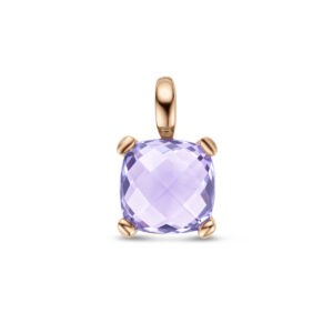 hanger amethist 14K roségoud