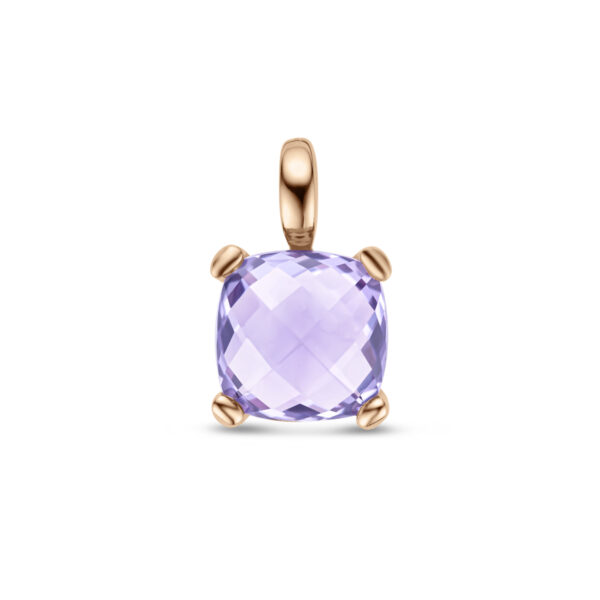 hanger amethist 14K roségoud