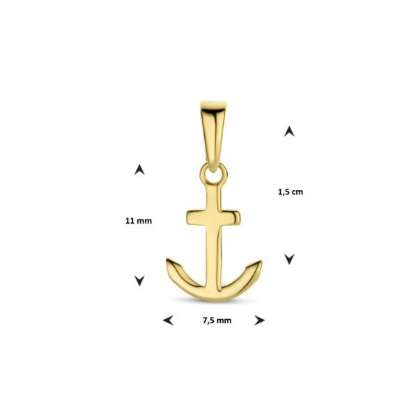 hanger anker 14K geelgoud - Afbeelding 4