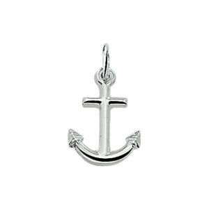 hanger anker zilver wit