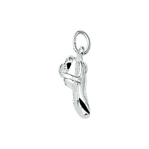 hanger balletschoen zilver wit