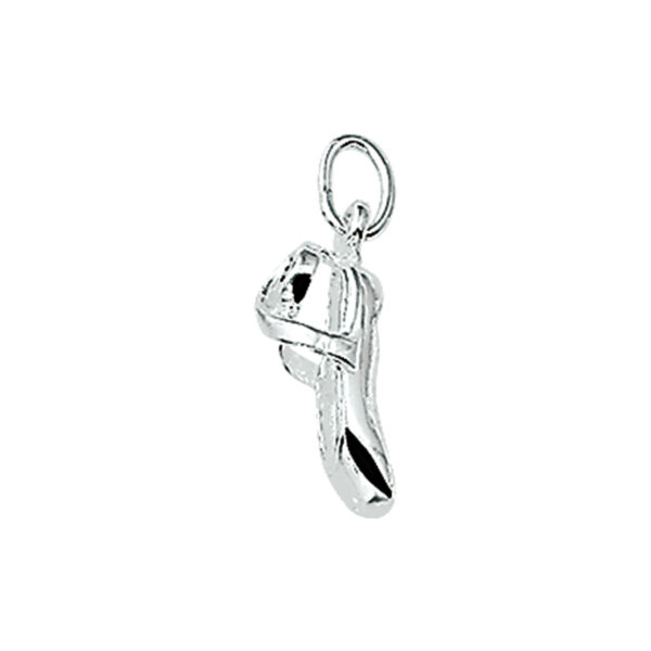 hanger balletschoen zilver wit