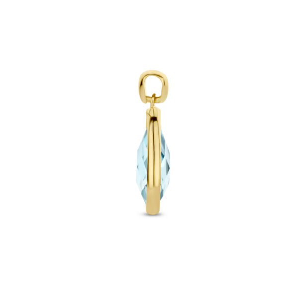 hanger blauw topaas 14K geelgoud - Afbeelding 3
