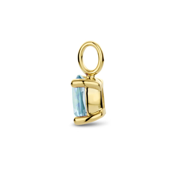 hanger blauw topaas 14K geelgoud - Afbeelding 3