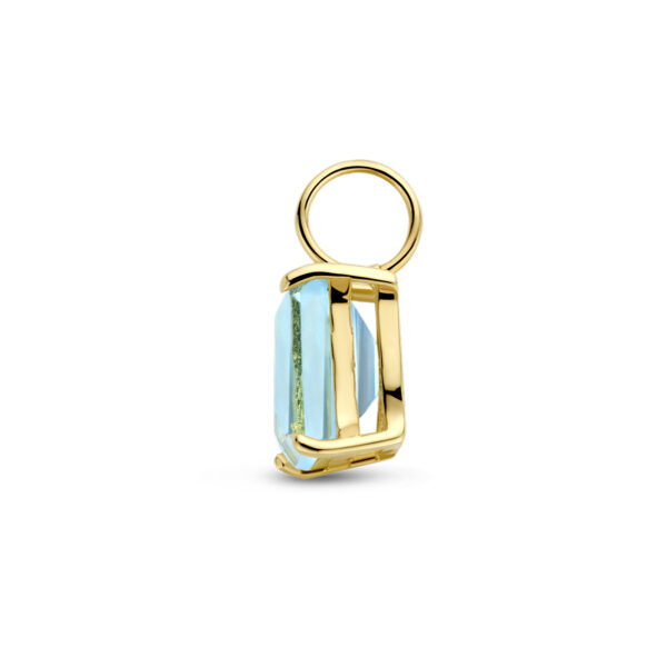 hanger blauw topaas 14K geelgoud - Afbeelding 3
