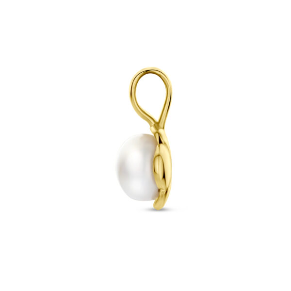 hanger bloem parel 14K geelgoud - Afbeelding 3