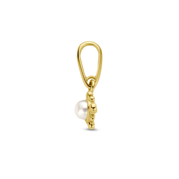 hanger bloem parel 14K geelgoud - Afbeelding 3