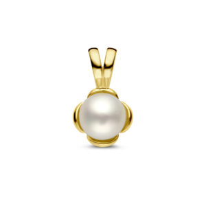 hanger bloem parel 14K geelgoud