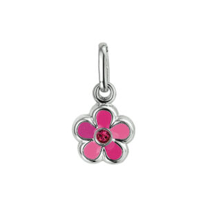 hanger bloem zilver gerhodineerd