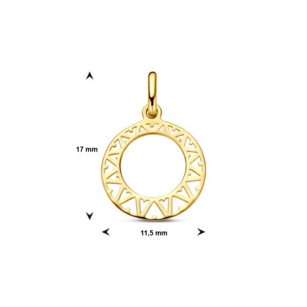 hanger cirkel 14K geelgoud - Afbeelding 4