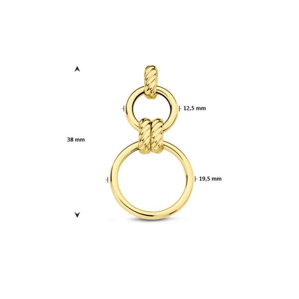 hanger cirkels 14K geelgoud - Afbeelding 4