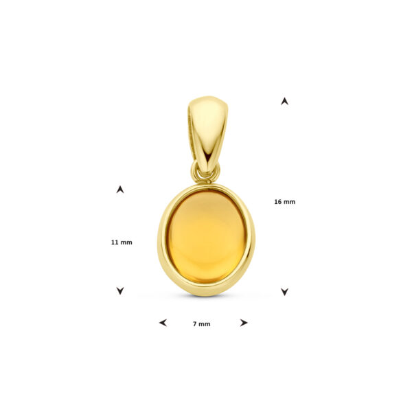 hanger citrien 14K geelgoud - Afbeelding 4