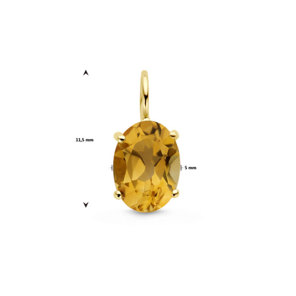 hanger citrien 14K geelgoud - Afbeelding 4