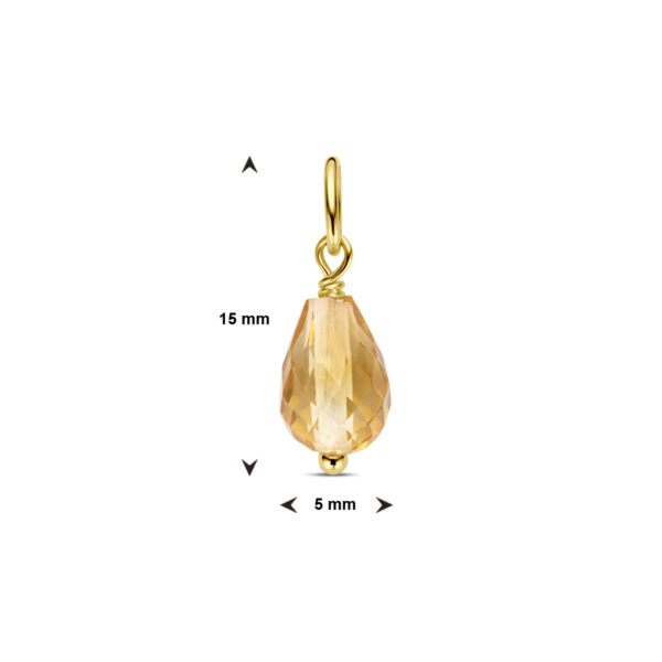 hanger citrien 14K geelgoud - Afbeelding 4
