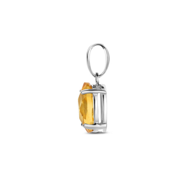 hanger citrien zilver gerhodineerd - Afbeelding 3