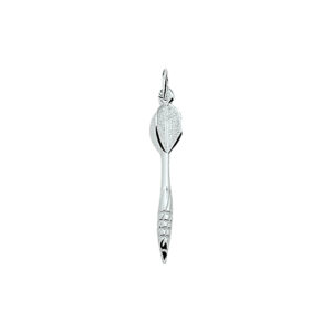 hanger dartpijl zilver wit
